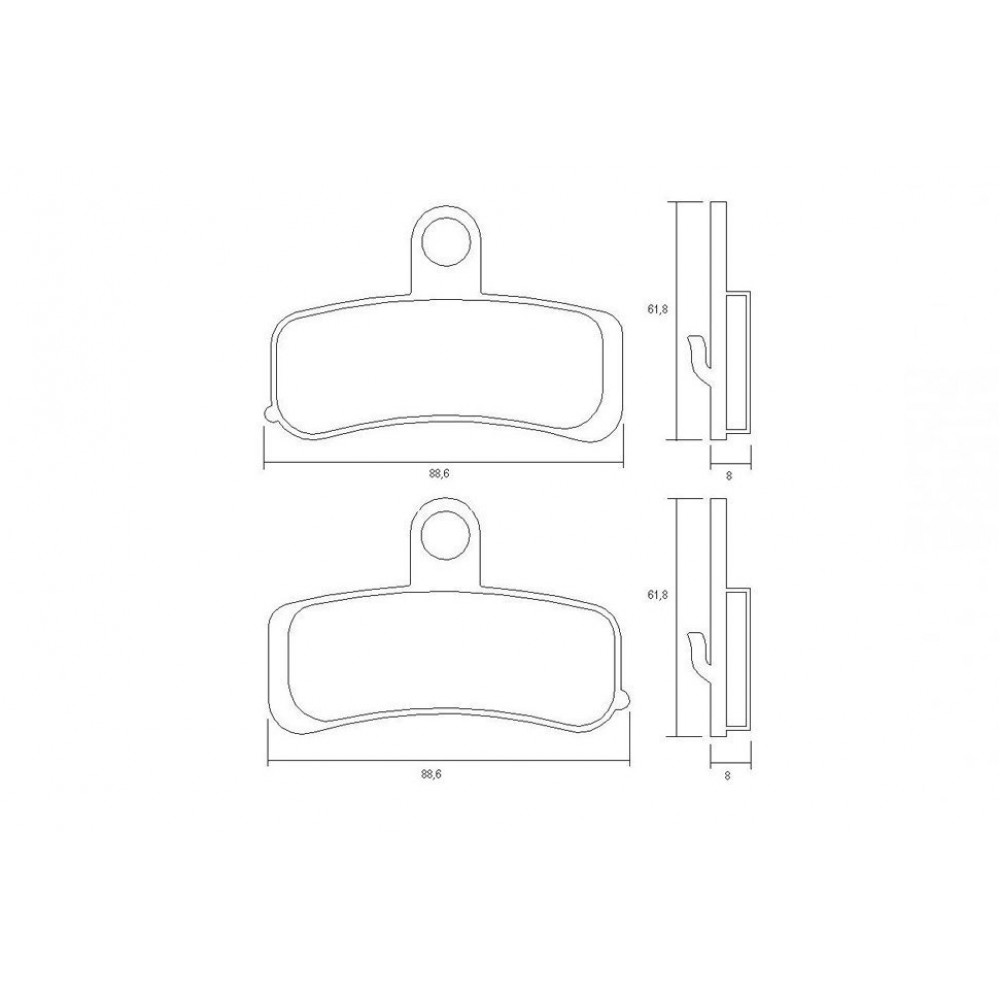 Тормозные колодки AGPA220ST Accossato Sintered Metallic, Harley-Davidson