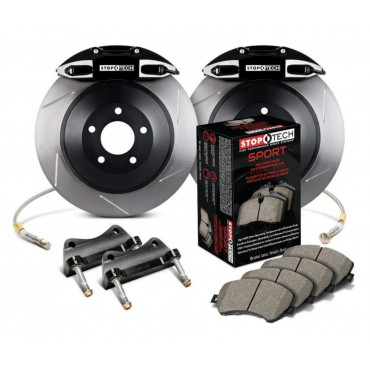 Тормозная система задняя 380x32mm, StopTech 4 поршня, чёрный, Toyota LC200, LX570, колёса от 19"