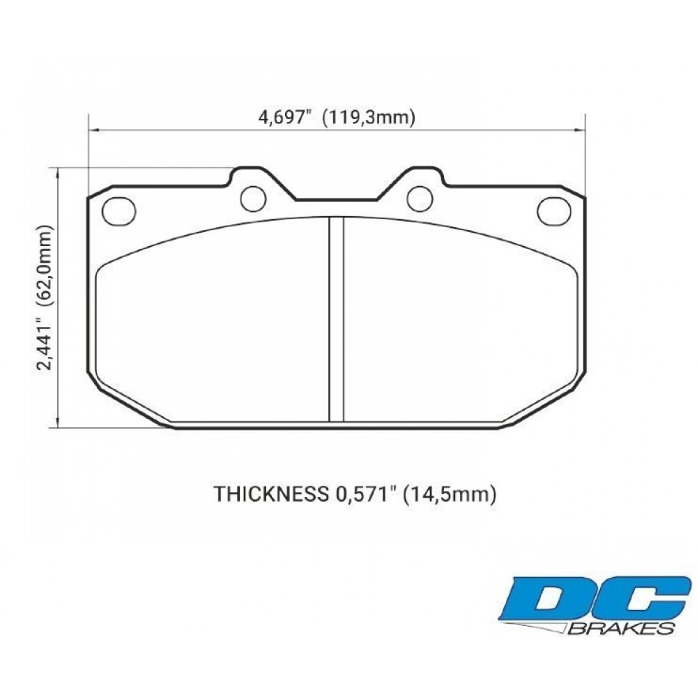 Тормозные колодки DC0647P14 DC Brakes Street STR.S+, Передние Subaru Impreza WRX Nissan 300ZX HPB