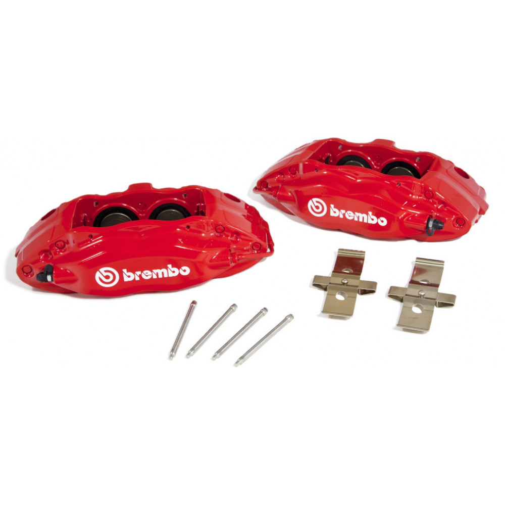 Комплект суппортов 2 шт. Красные Brembo 4 поршня: 40mm - 44mm