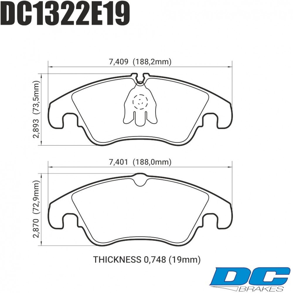 Тормозные колодки DC1322E19 DC Brakes RT.2 Передние Audi A4 8K (B8) A5 8T Q5